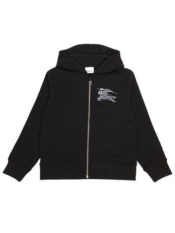 Kids Embroidered Logo Hoodie Black - BURBERRY - BALAAN 1