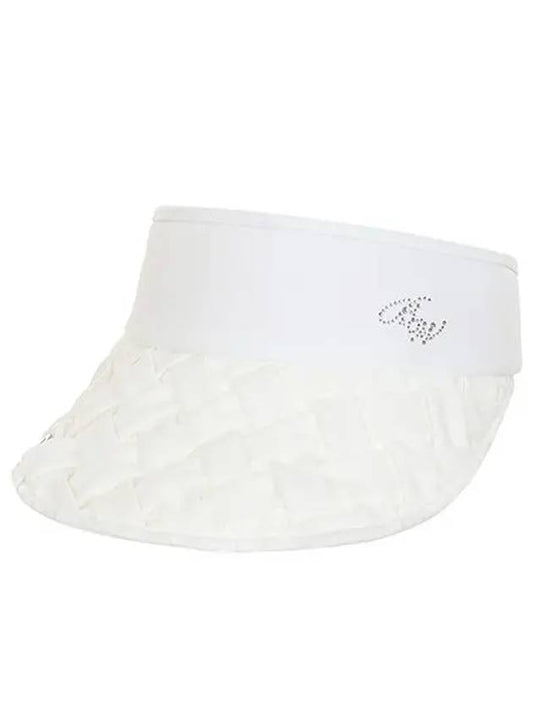 Women's Fabric Twisted Visor 8714LZSP_WHITE - BLACK&WHITE - BALAAN 2