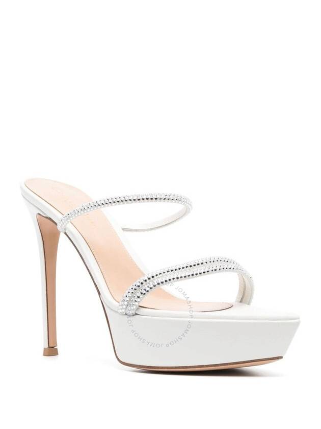 Gianvito Rossi White Cannes 85 Platform Sandals Brand Size 38 US Size 8 - GIANVITO ROSSI - BALAAN 2