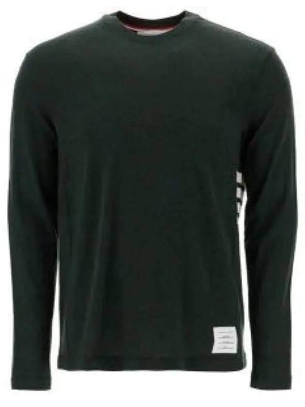 4 bar stripe long sleeve t shirt green - THOM BROWNE - BALAAN 2