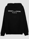 Back Embroidery Logo Cotton Hoodie Black - WOOYOUNGMI - BALAAN 4