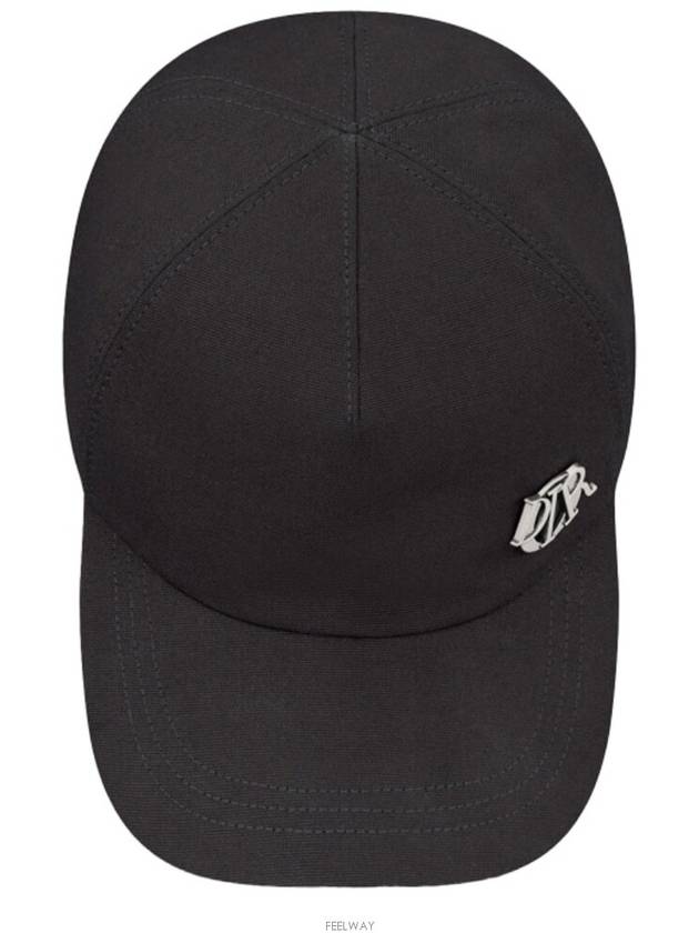 Logo Cotton Ball Cap Black - DIOR - BALAAN 4