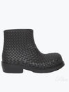 Fireman Intrecciato Leather Ankle Boots Black - BOTTEGA VENETA - BALAAN 2