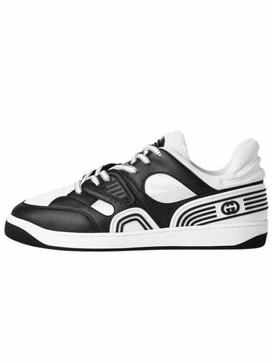 Basket Two-Tone Low Top Sneakers Black White - GUCCI - BALAAN 2