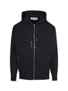 Logo Tab Zip-Up Hoodie Black - ALEXANDER MCQUEEN - BALAAN 2