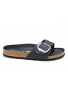 Madrid Big Buckle Slippers Black - BIRKENSTOCK - BALAAN 1