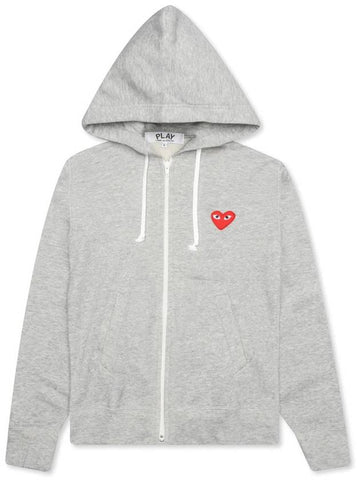 Women's Red Heart Hood Zip Up Gray AZ T167 051 1 P1T167 - COMME DES GARCONS PLAY - BALAAN 1