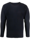 Homme Pliss? Basic Panel Pleated Sweatshirt HP38JK421 - ISSEY MIYAKE - BALAAN 1