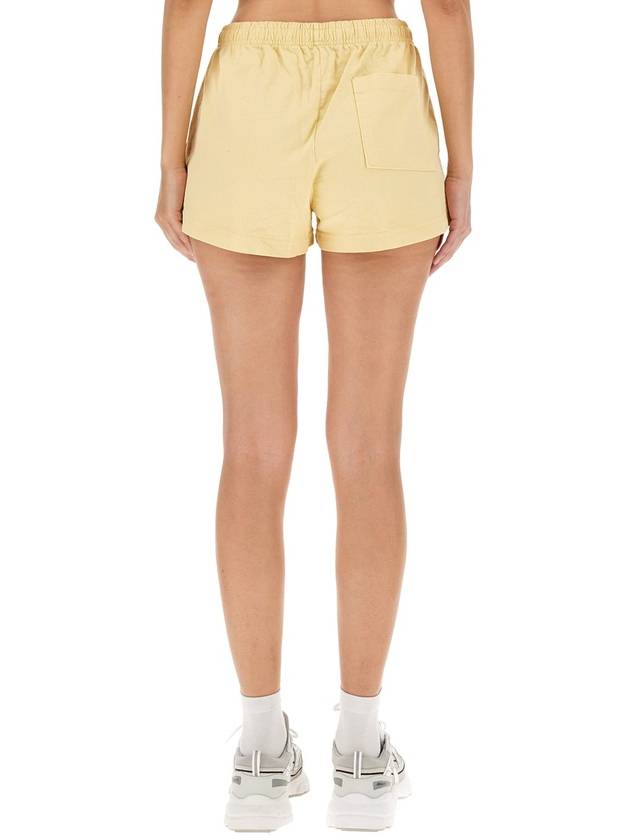 Straight Cotton Shorts Light Yellow - SPORTY & RICH - BALAAN 2