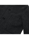 Wool Single Coat Dark Grey - AMI - BALAAN 7