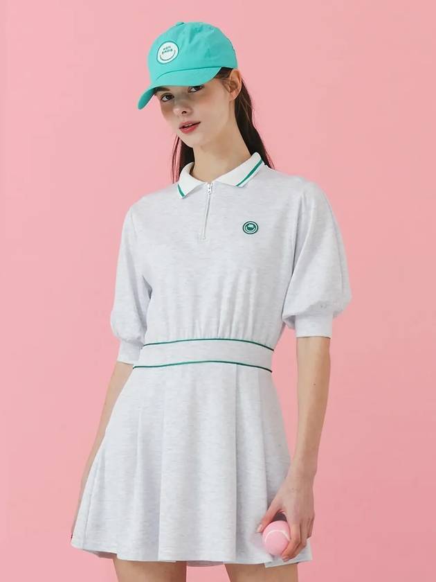 Volume sleeve golf dress LGREY - MONBIRDIE GOLF - BALAAN 9