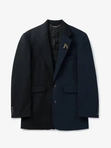 Two tone SB tailored jacket black Navy STAR70122BCKN - ARIES - BALAAN 1