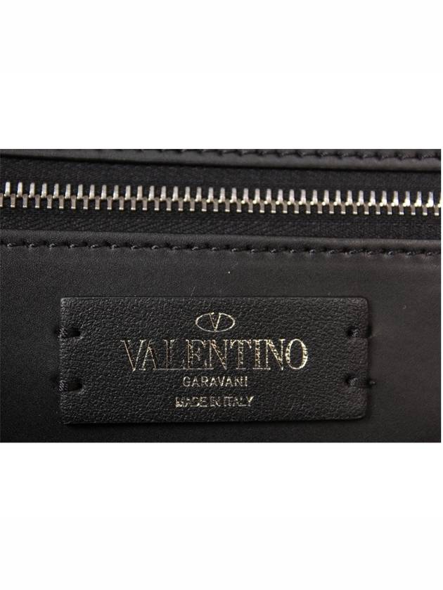 All Over VLTN Logo Clutch Bag Black - VALENTINO - BALAAN 8