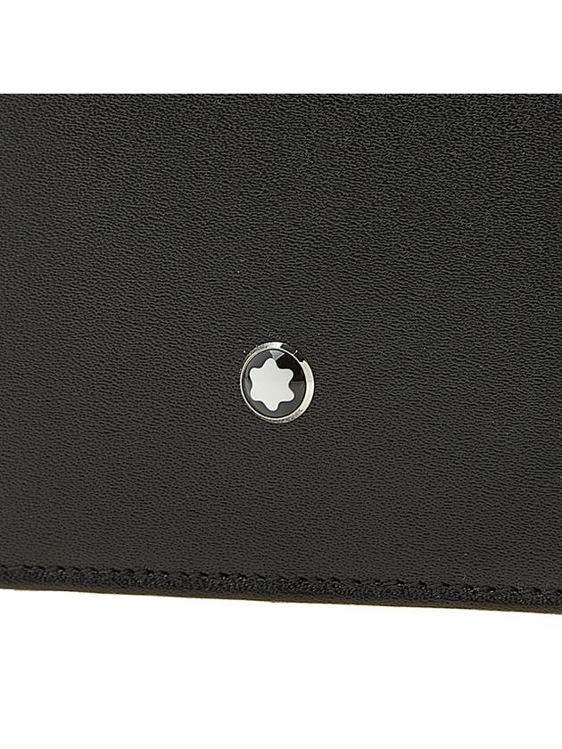 Logo Leather Card Wallet Black - MONTBLANC - BALAAN.