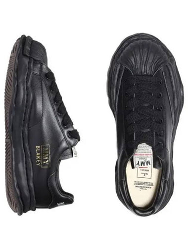 A06FW702 BLK Blakey OG Sole Leather Low Top Sneakers - MIHARA YASUHIRO - BALAAN 1