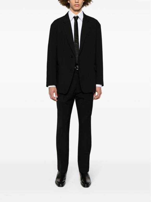 Wool Straight Pants Black - PRADA - BALAAN 5