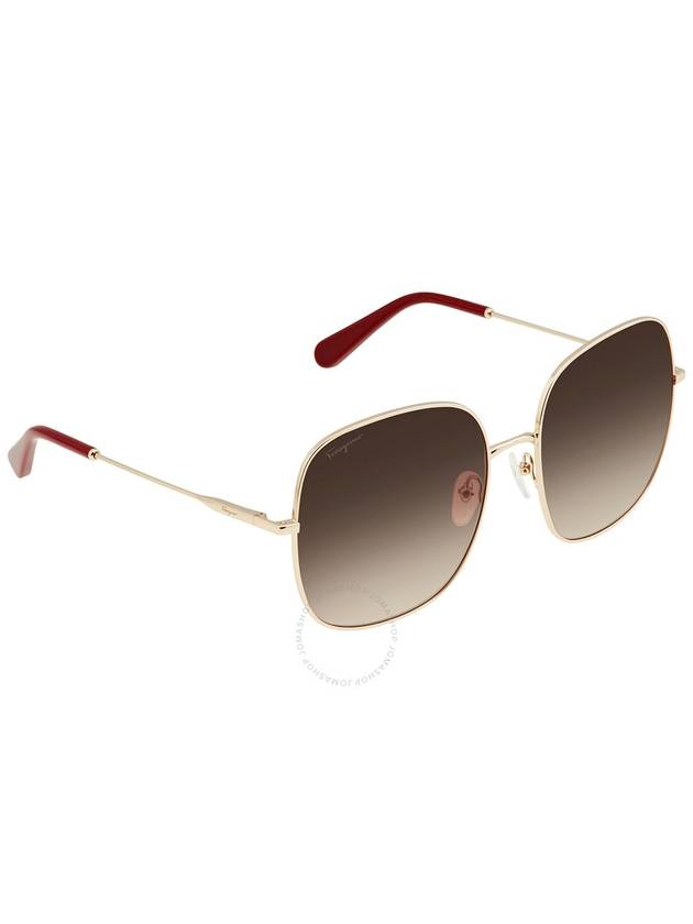 Eyewear Square Metal Sunglasses Brown - SALVATORE FERRAGAMO - BALAAN 4