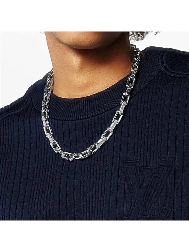 Monogram Chain Necklace Silver - LOUIS VUITTON - BALAAN 4