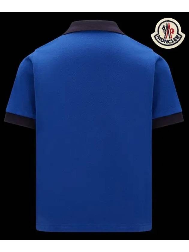 Kids Boys PK Short Sleeve T Shirt Royal Blue 8A00008 8496W 745 - MONCLER - BALAAN 3