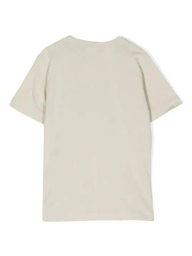 Kids 30/1 Cotton Jersey Short Sleeve T-Shirt Beige - STONE ISLAND - BALAAN 3