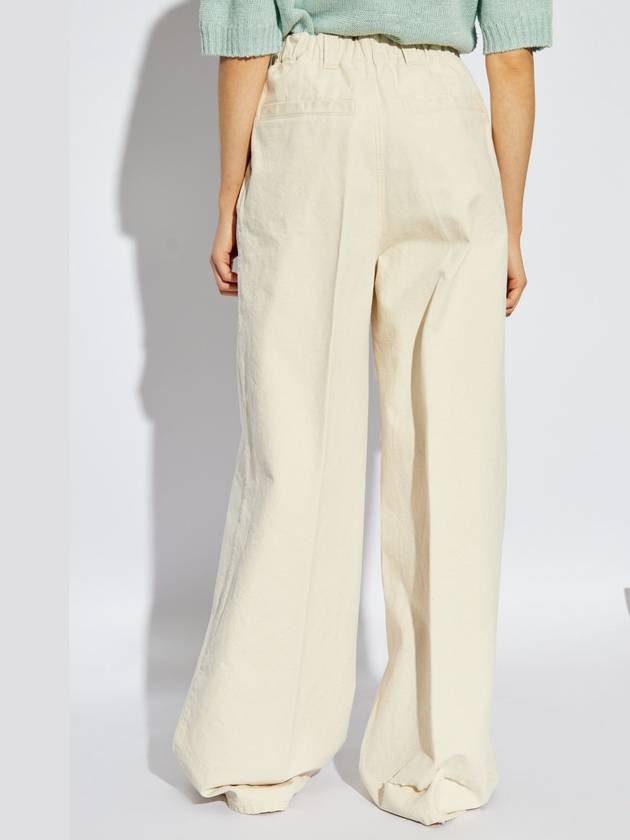 Maison Margiela Trousers With Pockets, Women's, Cream - MAISON MARGIELA - BALAAN 4