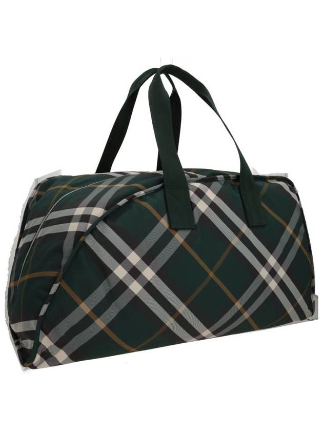 Shield Check Pattern Large Duffel Bag Green - BURBERRY - BALAAN 6