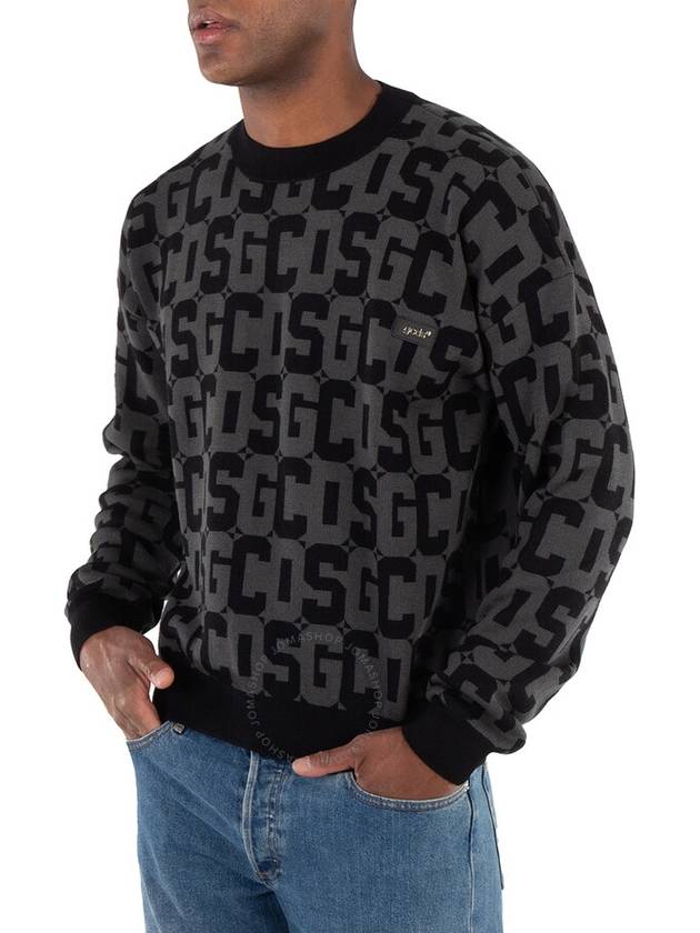 GCDS Wool Black Sweater, Size Medium - GCDS - BALAAN 3