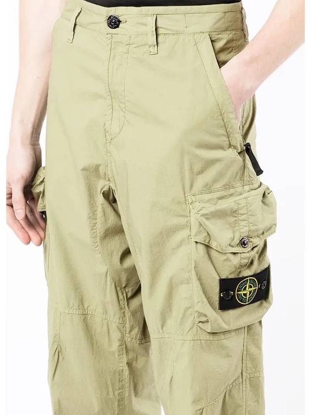 Stretch Cotton Tela Paracadute Cargo Pants Beige - STONE ISLAND - BALAAN 4