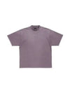 Logo Print Short Sleeve T-Shirt Purple - BALENCIAGA - BALAAN 2