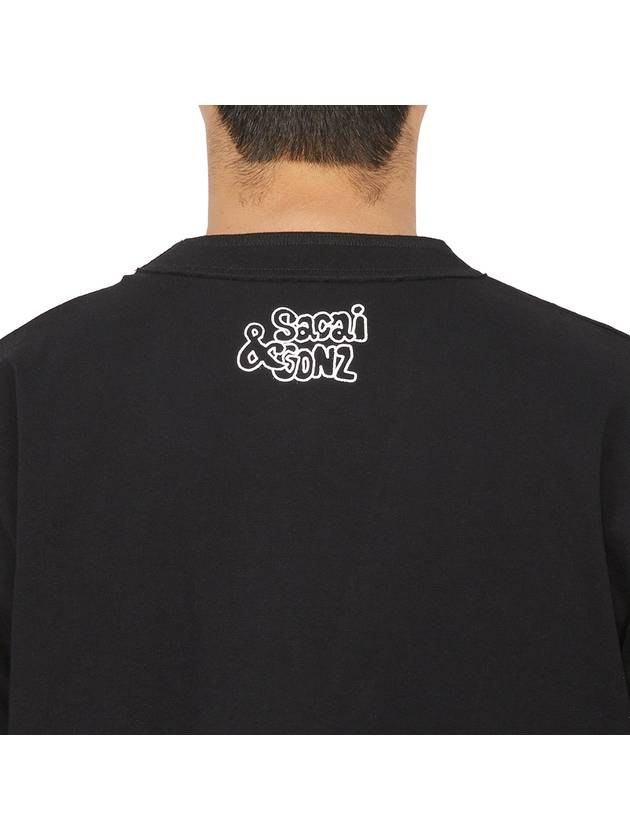 Gonz Patch Crew Neck Short Sleeve T-Shirt Black - SACAI - BALAAN 9