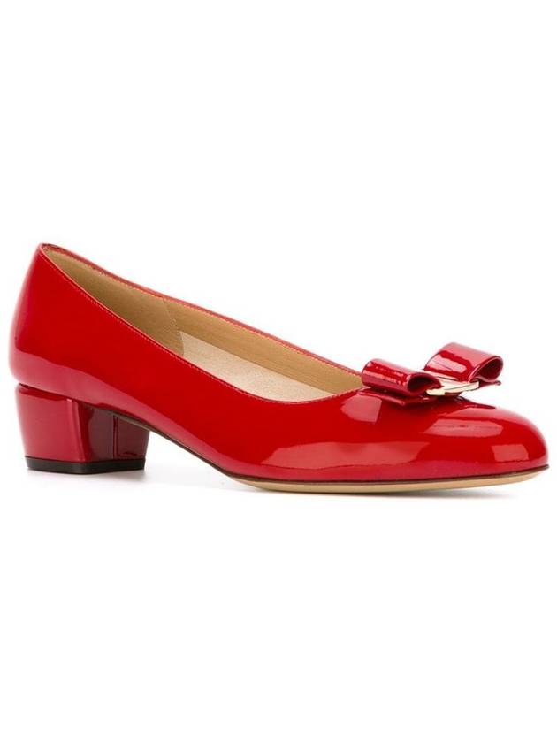 Vara Bow Patent Pumps Red - SALVATORE FERRAGAMO - BALAAN 3