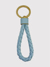 Intrecciato Lambskin Key Holder Light Blue - BOTTEGA VENETA - BALAAN 3