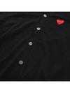 Men's Heart Logo Wool Cardigan P1N008 BLACK - COMME DES GARCONS - BALAAN 7