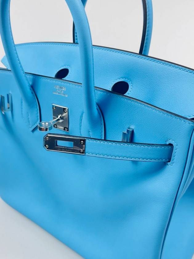 Birkin 25 Swift Celeste 7N Palladium Hardware - HERMES - BALAAN 9