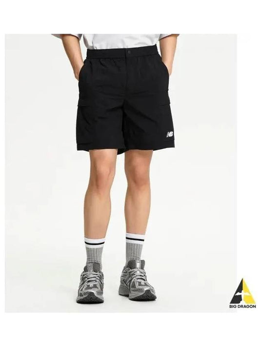 NBNVE22513 UNI NBSC 4 5 woven short pants BLACK - NEW BALANCE - BALAAN 1