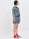 Jinro Cropped Denim Jacket Set - C WEAR BY THE GENIUS - BALAAN 4