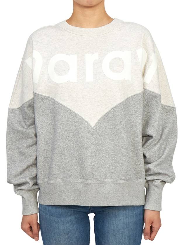 Houston Two-Tone Logo Cotton Sweatshirt Ecru Grey - ISABEL MARANT - BALAAN 2