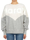 Houston Two-Tone Logo Cotton Sweatshirt Ecru Grey - ISABEL MARANT - BALAAN 4