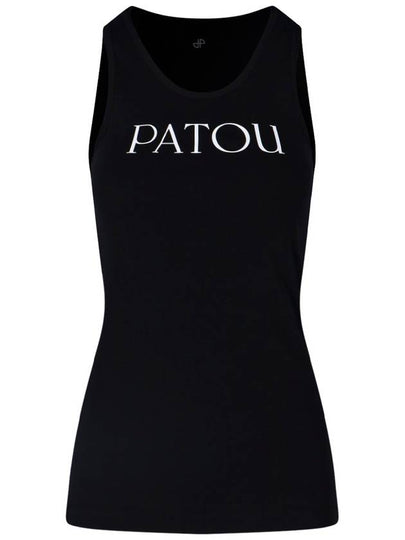 Women's Logo Print Sleeveless Black - PATOU - BALAAN 2