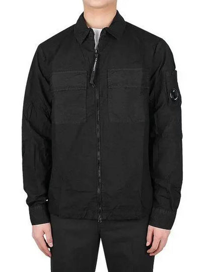 Taylon L Lens Shirt Zip Up Jacket Black - CP COMPANY - BALAAN 2