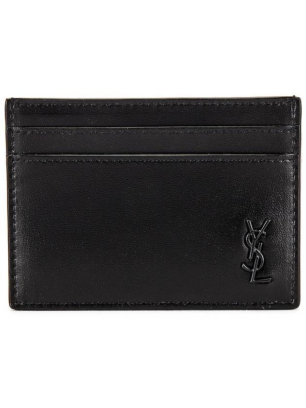 Mini Monogram Card Wallet Black - SAINT LAURENT - BALAAN 1