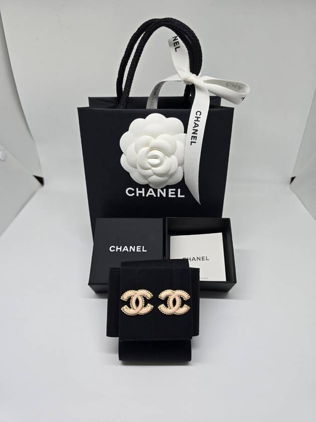 CC logo rose gold women s earrings ABC528 - CHANEL - BALAAN 4