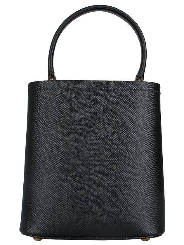 Panier Saffiano Leather Small Tote Bag Black - PRADA - BALAAN 6