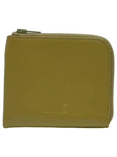 MM6 Logo Zip Around Wallet Green Glow - MAISON MARGIELA - BALAAN 1