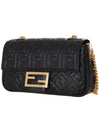 Baguette Medium Nappa Leather Chain Shoulder Bag Black - FENDI - BALAAN 3