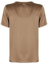 Rebecca Acetate Short Sleeve T-Shirt Brown - MAX MARA - BALAAN 4