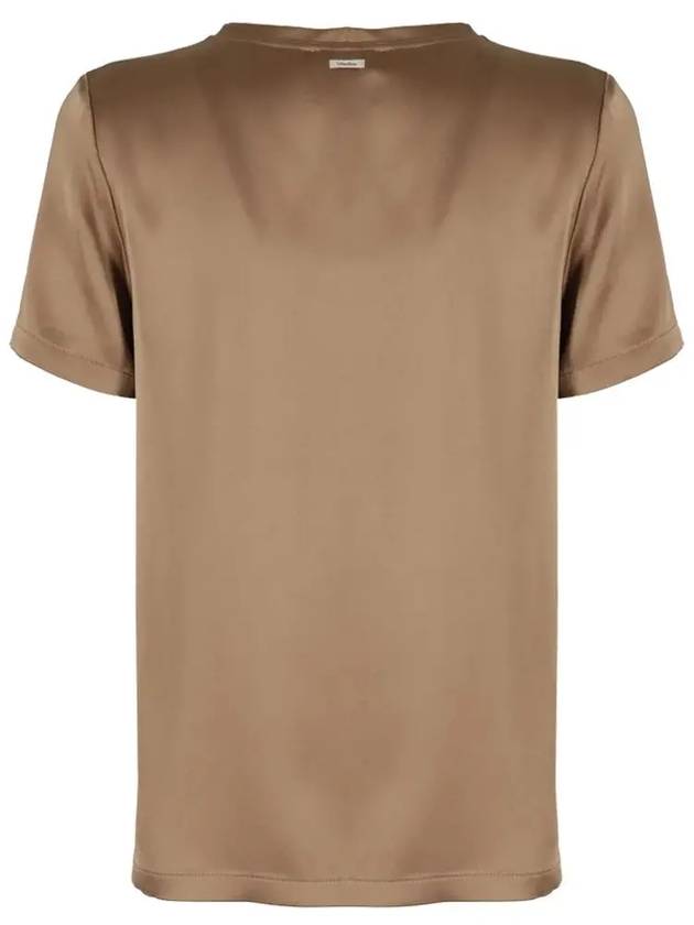 Rebecca Acetate Short Sleeve T-Shirt Brown - MAX MARA - BALAAN 4