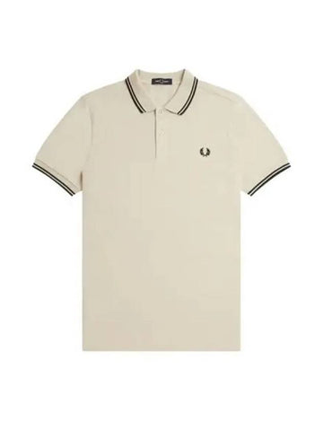 Fred Perry Bag Graphic Polo Shirt Oatmeal - FRED PERRY - BALAAN 1