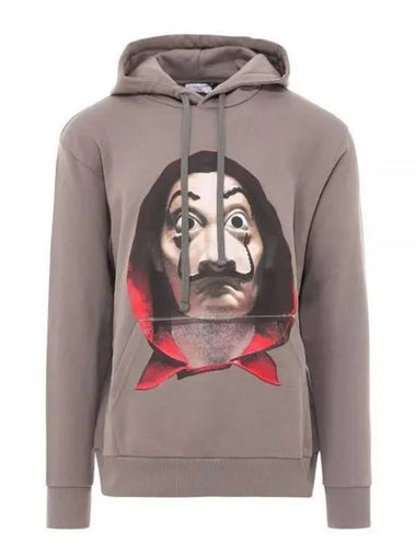 Dali Mask Crew Neck Hooded Sweatshirt Gray Men s Hoodie 239083 - IH NOM UH NIT - BALAAN 1