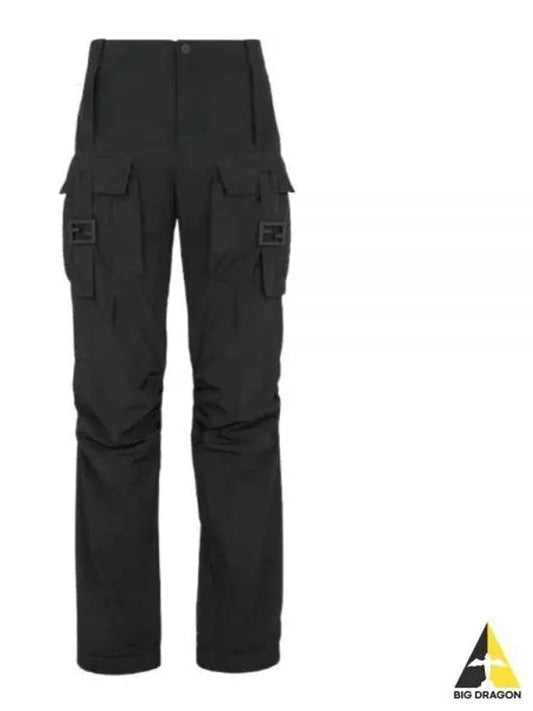 Women's Nylon Cargo Track Pants Black - FENDI - BALAAN 2